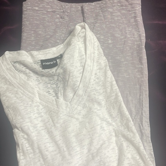 Mono B t shirt, burnout, white ombré to purple sz Medium - Picture 4 of 6